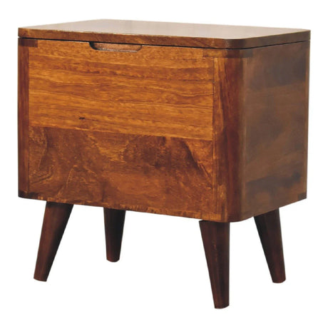 Lid Up Storage Stool - Brown - Furniture Home Direct