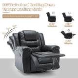 3 Seater Home Theater Recliner Manual Recliner Chair With Two Built-In Cup Holders For Living Room - Furniture Home Direct