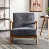 Classic Mid-Century Modern Accent Chairs, Open Framed Armchair With Cushioning - Furniture Home Direct