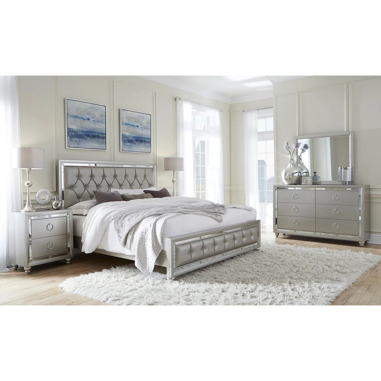 Chloe - Mirror - Gemstone Silver - Furniture Home Direct