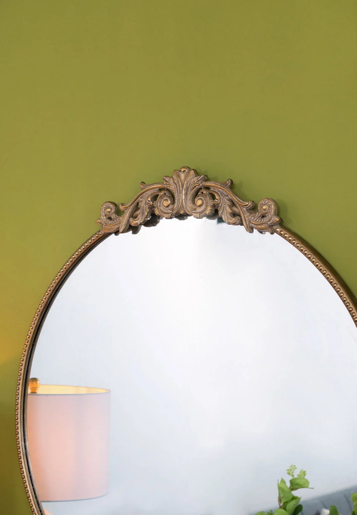 Classic Design Mirror With Baroque Inspired Frame For Bathroom, Entryway Console Lean Against Wall - Furniture Home Direct