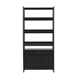 Transitional Wide Reeded Bookshelf With Drawers On Bottom - Furniture Home Direct