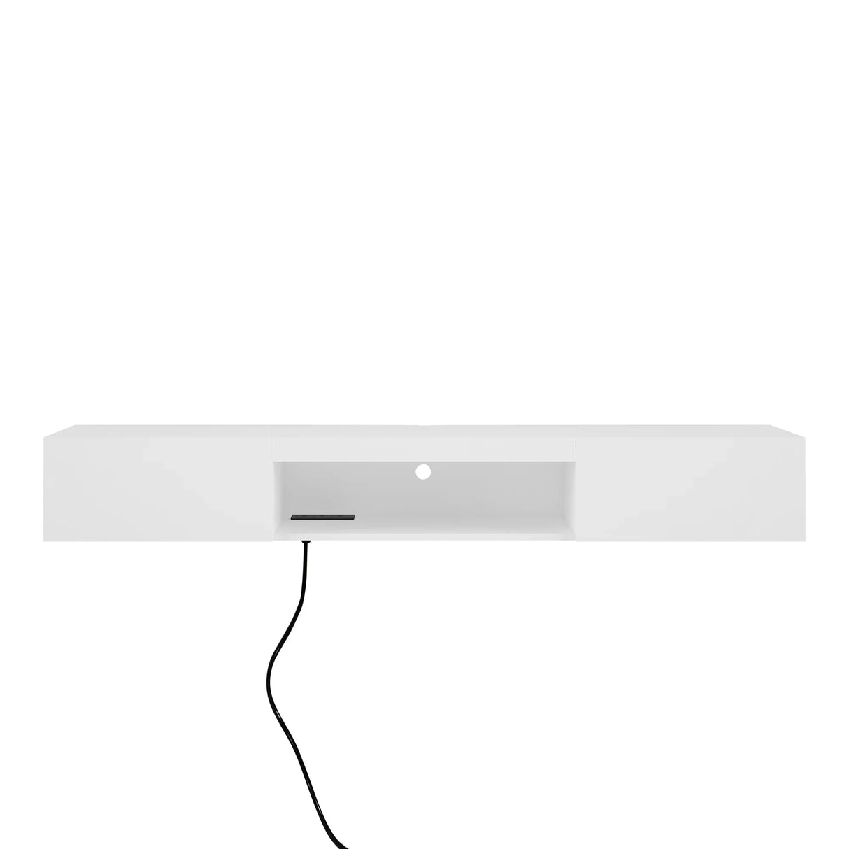 Wall Mounted TV Stand 63 Inch LED Illuminated White - Furniture Home Direct