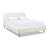 Roman - Curved Headboard Upholstered Platform Bed - Furniture Home Direct