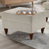Candor - Ottoman Upholstered Footrest - Beige / Gray - Furniture Home Direct