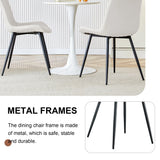 Set Of 6 White Faux Leather Dining Chairs - Furniture Home Direct
