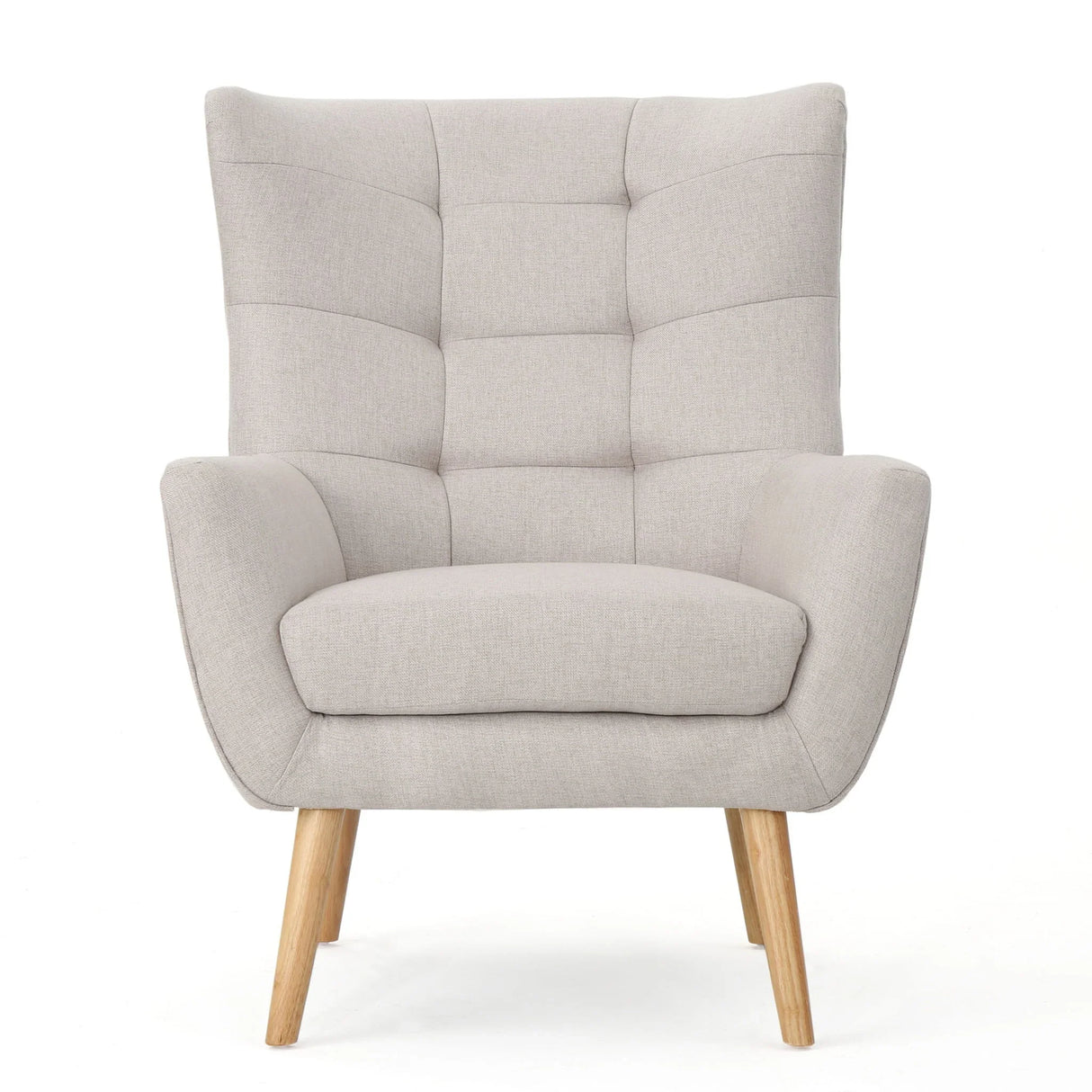 Club Chair With Rubberwood Legs