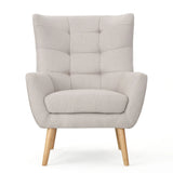 Club Chair With Rubberwood Legs