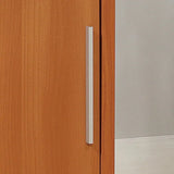 Sideboard Buffet Entry Cabinet Sliding Doors Metal Bar Handles Four Shelves - Furniture Home Direct