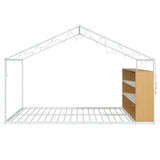Bed House Frame With Shelves And Lights - Furniture Home Direct