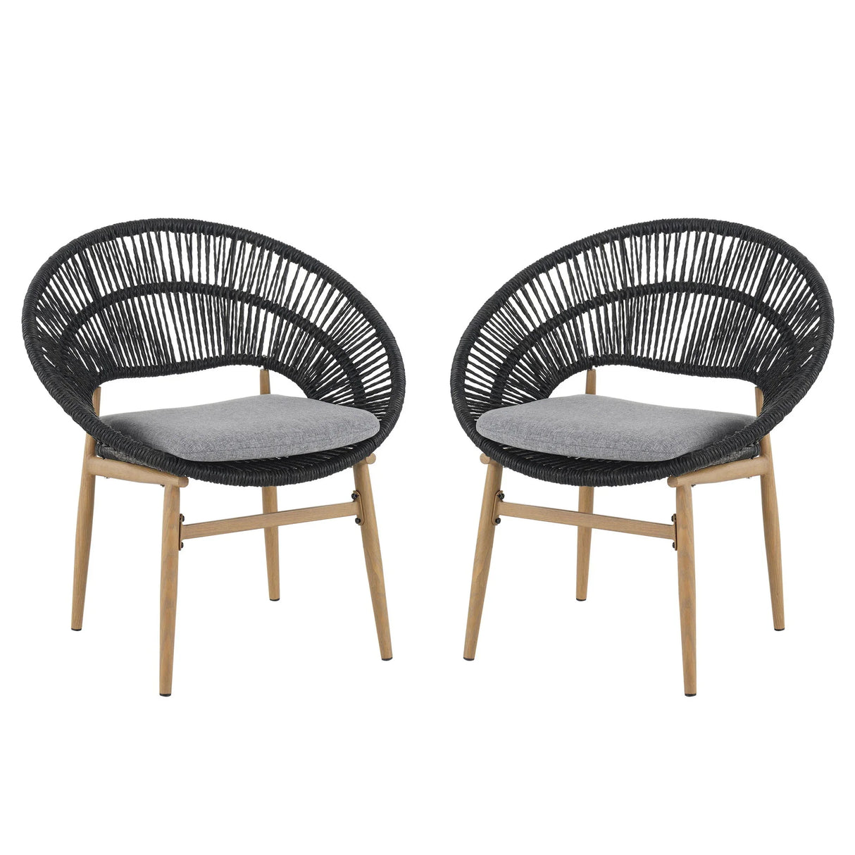 Cyril - Outdoor Papasan Style Dining Chair (Set of 2)