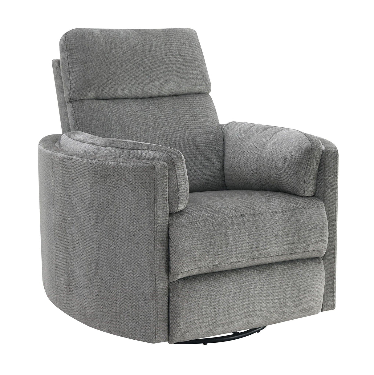 Sagen - Chenille Glider Recliner With Swivel - Furniture Home Direct