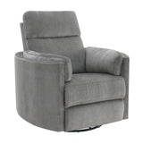 Sagen - Chenille Glider Recliner With Swivel - Furniture Home Direct
