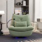 270 Swivel Glider Recliner Chair, Power Recliner Rocking Chair, USB Port Charge For Nursery Chair With Atmosphere Lamp For Living Room Bedroom Apartment - Furniture Home Direct