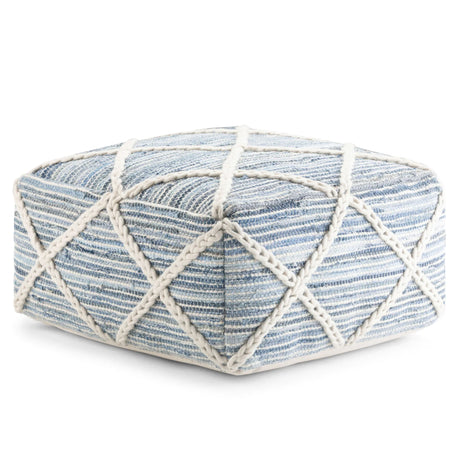 Cowan - Handcrafted Square Pouf - Furniture Home Direct