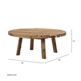 Round Table, Durable Solid Wood - Furniture Home Direct
