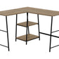 Computer Desk, Home Office, Corner, Storage Shelves, L Shape, Work, Laptop, Contemporary, Modern - Furniture Home Direct