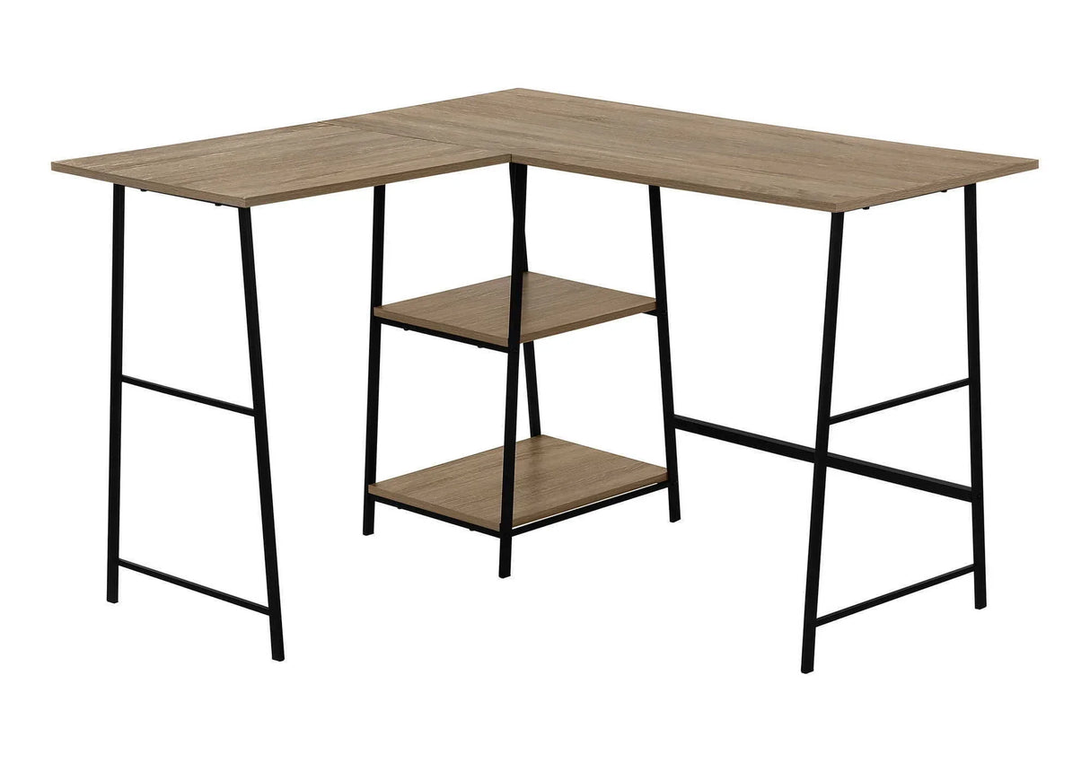 Computer Desk, Home Office, Corner, Storage Shelves, L Shape, Work, Laptop, Contemporary, Modern - Furniture Home Direct