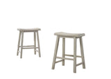 Alonzo - 17.5" Backless Ergonomic Counter Height Stool (Set of 2) - Furniture Home Direct