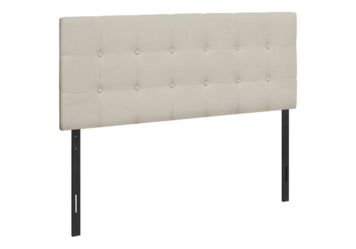 Full Size, Bed Headboard Only Upholstered, Transitional - Beige - Furniture Home Direct