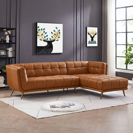 Addison - L Shape Sectional Sofa Tufted - Furniture Home Direct