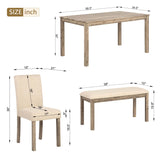 Modern Dining Table Set With Upholstered Chairs For Dining Room - Furniture Home Direct