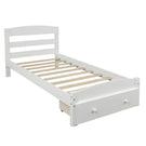 Platform Bed Frame With Storage Drawer And Wood Slat Support No Box Spring Needed - Furniture Home Direct