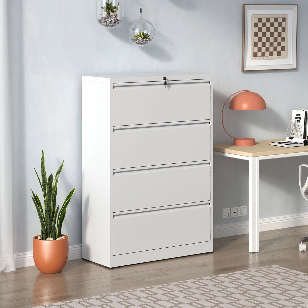 Premium Drawer Metal Lateral File Cabinet With Lock - Furniture Home Direct