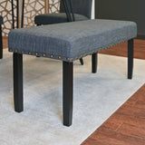 Dining Set With Wood Table And Upholstered Chairs Gray - Furniture Home Direct