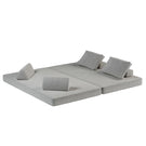 Multifunctional Convertible Sofa Bed With 2 Tumbler Backrests And 2 Pillows, Deep Seat Couch - Furniture Home Direct