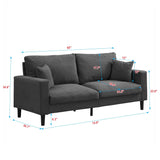 Modern Upholstered Resilience Three Seater Sofa - Furniture Home Direct