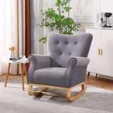 Modern Rocking Chair, Upholstered Accent Chair For Nursery, Small Contemporary Rocke - Furniture Home Direct