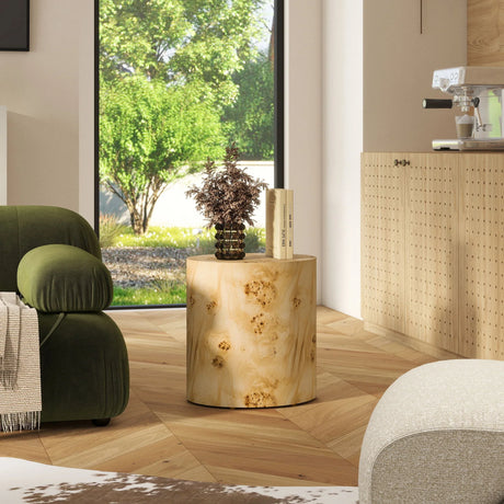 Nebula - Accent Oval Pillar Side Table - Furniture Home Direct