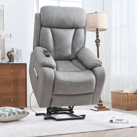 Lift Chair Recliner For Elderly Power Remote Control Recliner Sofa Relax Soft Chair Anti-Skid Australia Cashmere Fabric Furniture Living Room - Furniture Home Direct
