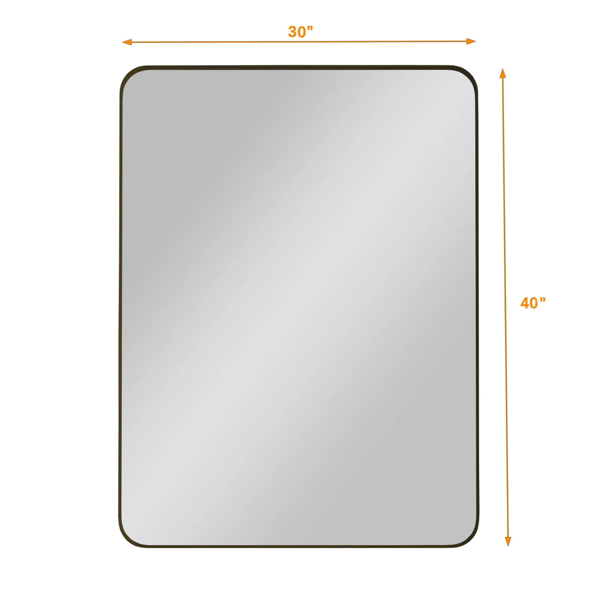 Wall Mirror Rectangular Mirror Metal Framed Mirror Vanity Mirror Dressing Mirror, For Bathroom, Living Room, Bedroom - Furniture Home Direct