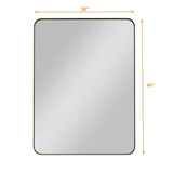 Wall Mirror Rectangular Mirror Metal Framed Mirror Vanity Mirror Dressing Mirror, For Bathroom, Living Room, Bedroom - Furniture Home Direct