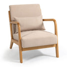 Leisure Chair With Solid Wood Armrest And Feet, Mid-Century Modern Accent Sofa, 1 Seat - Furniture Home Direct