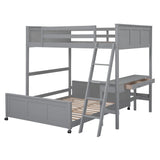 Full Over Full Bunk Bed With Desk - Furniture Home Direct