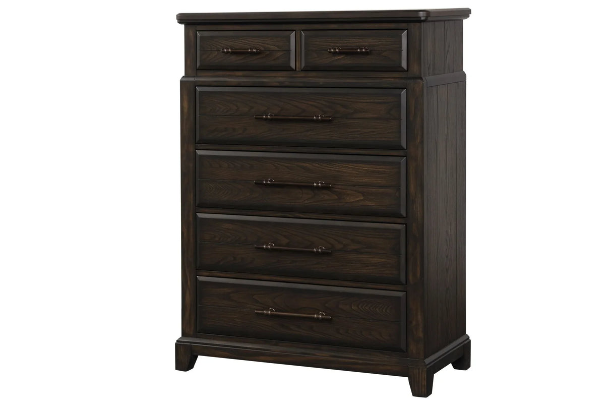 6 Drawer Dresser - Mahogany - Furniture Home Direct