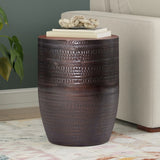 Johnsen - Handcrafted Large Metal Accent Table - Furniture Home Direct