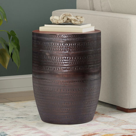 Johnsen - Handcrafted Large Metal Accent Table - Furniture Home Direct