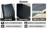 Dining Chairs with PU Upholstery and Metal Legs Black - Furniture Home Direct