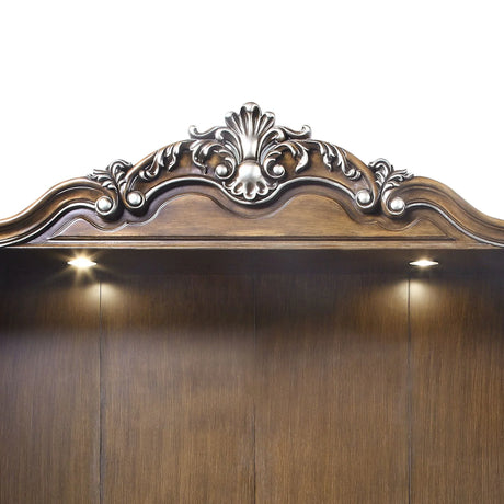 Latisha - Entertainment Center - Antique Oak - Furniture Home Direct