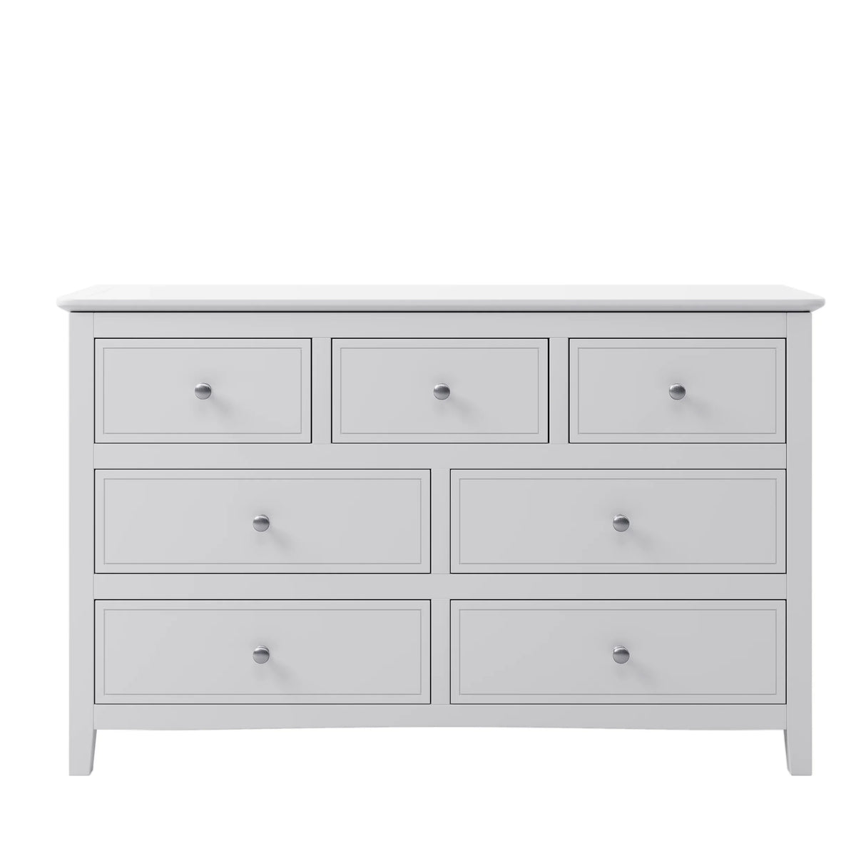 White Solid Wood 5 Piece Queen Bedroom Set(bed, 2 nightstands,chest,dresser) - Furniture Home Direct