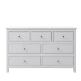 White Solid Wood 5 Piece Queen Bedroom Set(bed, 2 nightstands,chest,dresser) - Furniture Home Direct