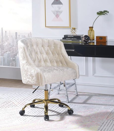Levian - Office Chair - Cream / Gold - Furniture Home Direct