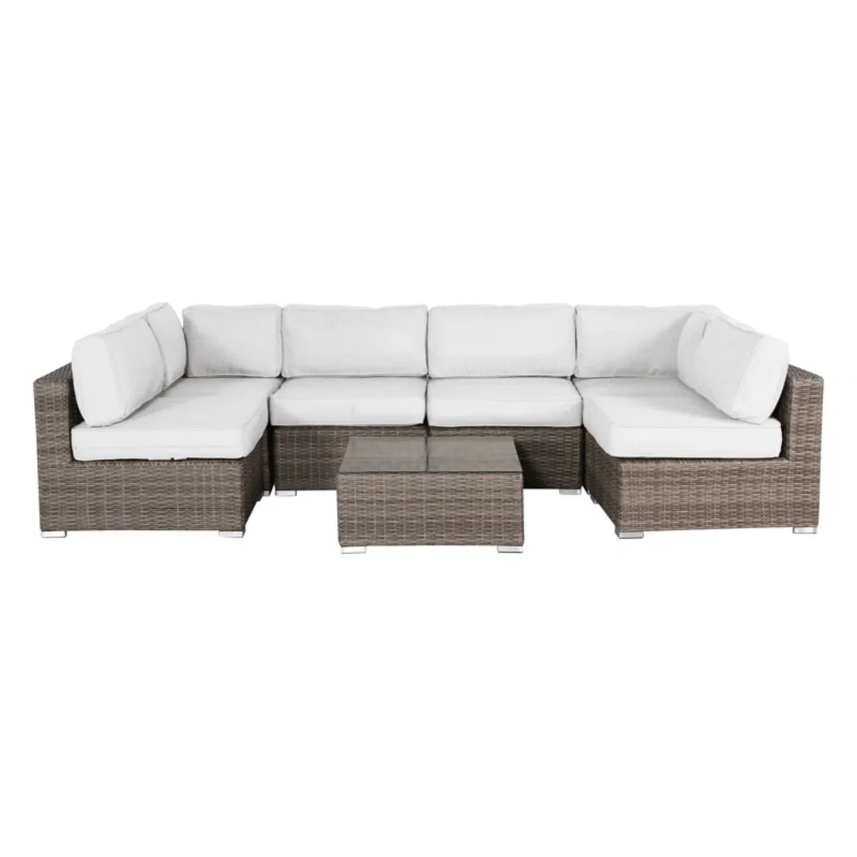 Seating Set With Cushions Handcrafted Wicker Design - Furniture Home Direct