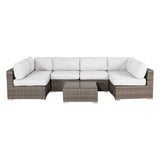 Seating Set With Cushions Handcrafted Wicker Design - Furniture Home Direct