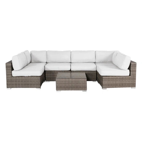 Seating Set With Cushions Handcrafted Wicker Design - Furniture Home Direct