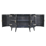 Quad - T Bar Cabinet - Ash Black - Furniture Home Direct
